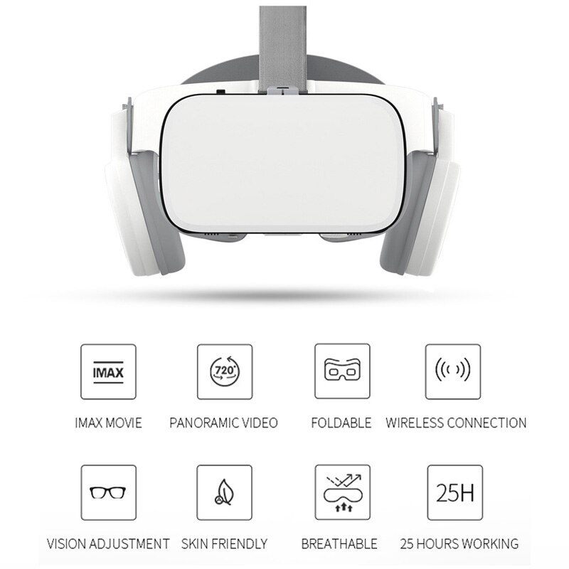 Bobovr Z6 mise à niveau Casque Casque 3D VR lunettes Casque de réalité virtuelle Bluetooth écouteur pour Smartphone Google carton