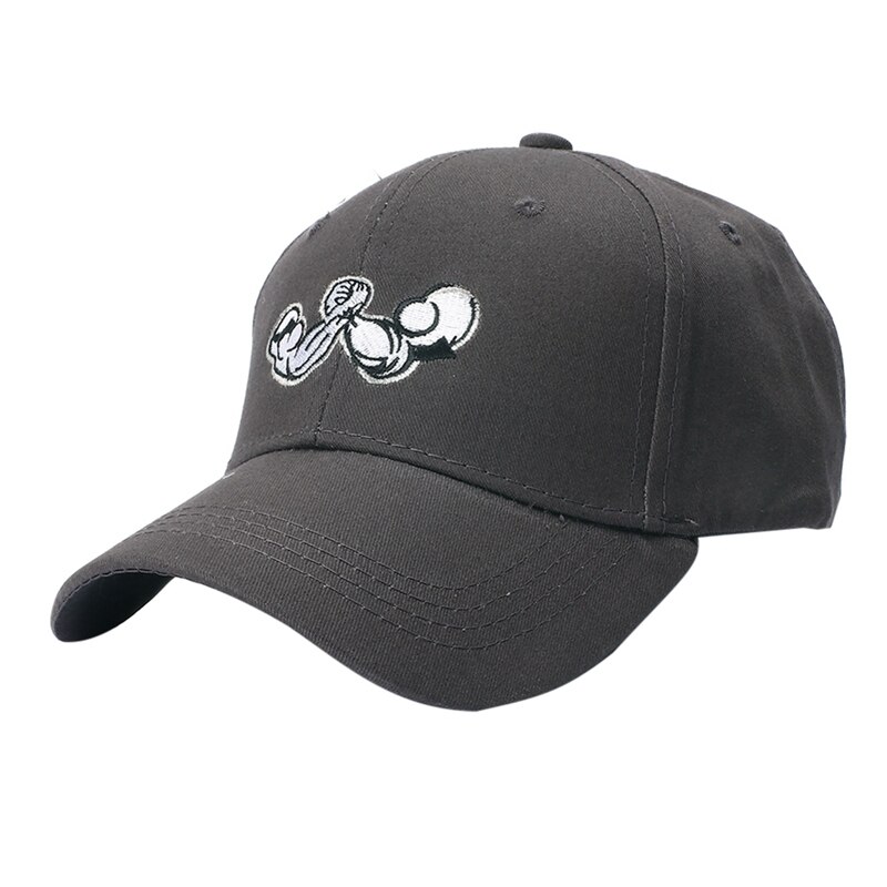 Sports Fitness Hat Muscle Cap Sun Hat Breathable Tennis Cap Arm Print Cotton Cap: Gray