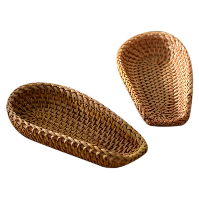 RT&BS Paniers à Pain En Osier Pour Service, Panier Cadeau Vide, Paniers De Rangement Tissés à La Main Pour Cuisine, Magasin, Restaurant, Extérieur, Fête (café, L