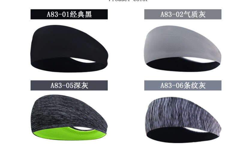 Mannen Sport Hoofdband Gestreepte Print Zweetband Geschikt Voor Fitness Running Stretching (Zwart/Grijs/Donkergrijs/Gestreepte grijs)