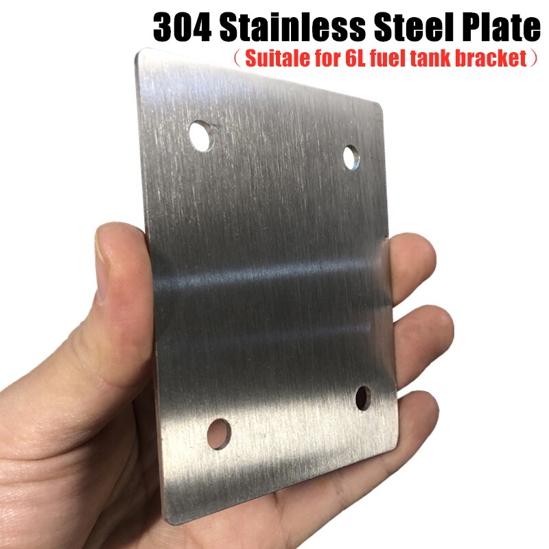 Bidon de rechange pour moto, 6l, vert et noir, Jerrycan, réservoir d&#39;essence et d&#39;huile, pichet de carburant, support de réservoir en plastique: SS Plate for 6L Lock