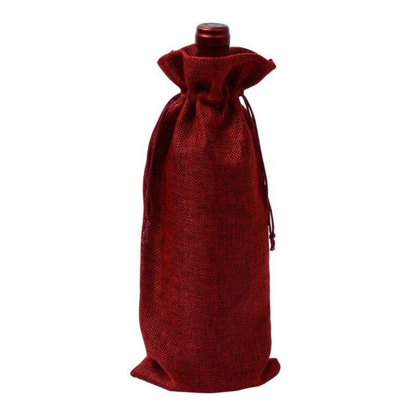 Jute Wijn Zakken rode wijn Fles Covers Champagne Pouch jute Verpakking Zak Bruiloft Verjaardagsfeestje Decoratie Wijn Zakken