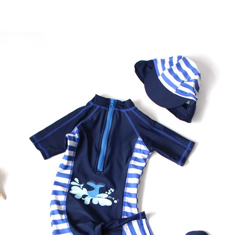 Kinderen Badpak Jongens Zonnebrandcrème Jumpsuit Peuter Walvis Bad Kleding Een Stuk Baby Badpakken Baby Badmode Met hoed