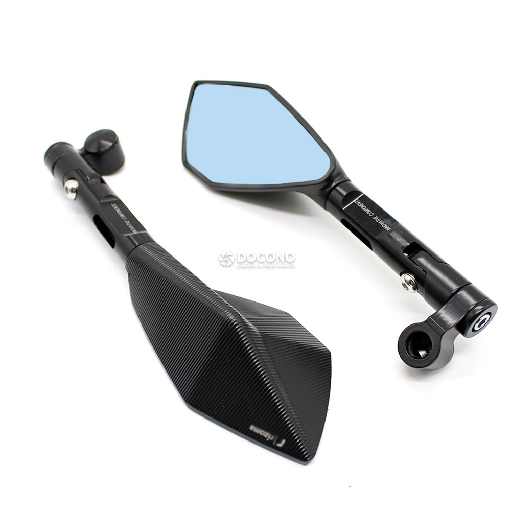 Motocykl lusterka RIZOMA Moto boczne lusterka dla Yamaha R1 R3 R125 FZ6 FZ1 FAZER XV 950 MT07 MT09 MT 03 1200: Black blue