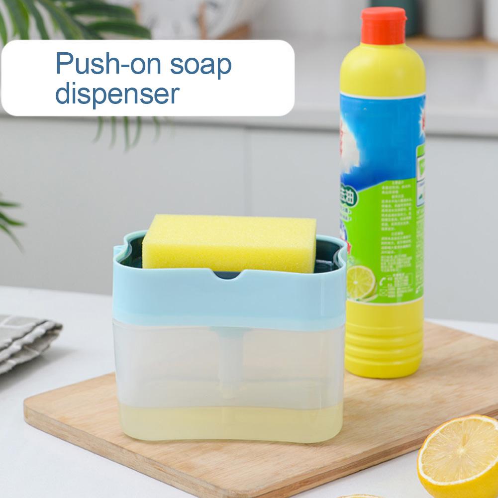 Küche Seife Spülmittel Presse Spender Container mit Reinigung Pads