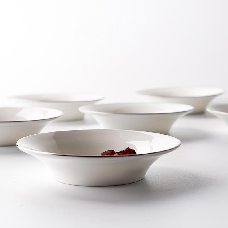 Keramische Soepkommen 10 Oz Met Gouden Rand - Premium Bone China, Magnetron & Vaatwasserbestendig