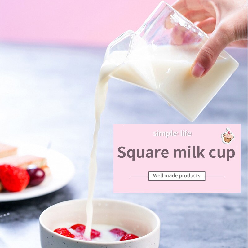 Bouteille en verre de lait américain demi-pinte crémier Carton tasse en verre café verre jus tasse Pure artisanat à la main