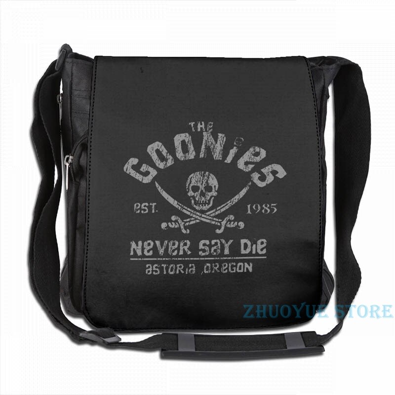 Les Goonies-Jamais Dire Mourir-Gris Noir USB Charge Sac À Dos hommes sacs D'école Femmes sac De Voyage pochette d'ordinateur: Single shoulder pack