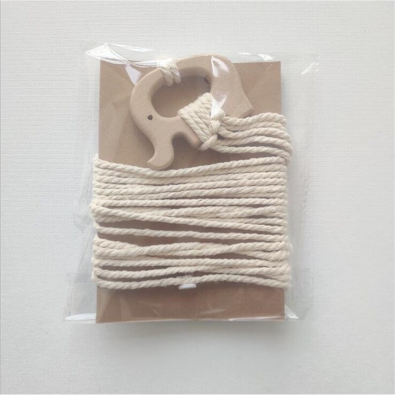 Ins Nordic Houten Baby Haar Clips Houder Katoen Touw Kids Meisjes Haarspeld Opslag Riem Foto Organizer Strip Muur Opknoping Ornament: Elephant
