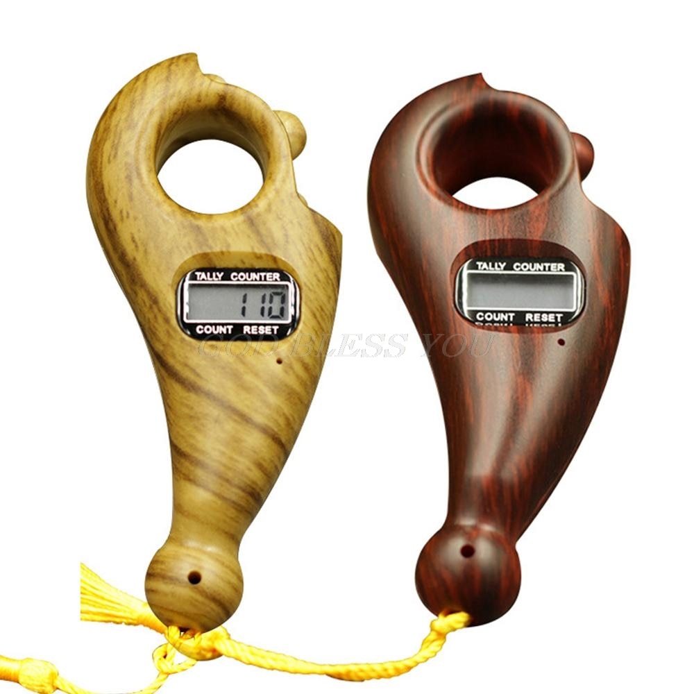 Défilement Relaxation jouet de décompression alimenté par batterie ABS Mini affichage numérique Portable bouddha perles compteur Portable pour bouddhiste