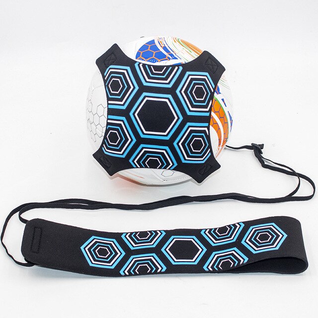 Soccer Football Ball Kick Solo Trainer Juggle Bags Practice Training Equipment Children Auxiliary Circling Waist Belt: Blue