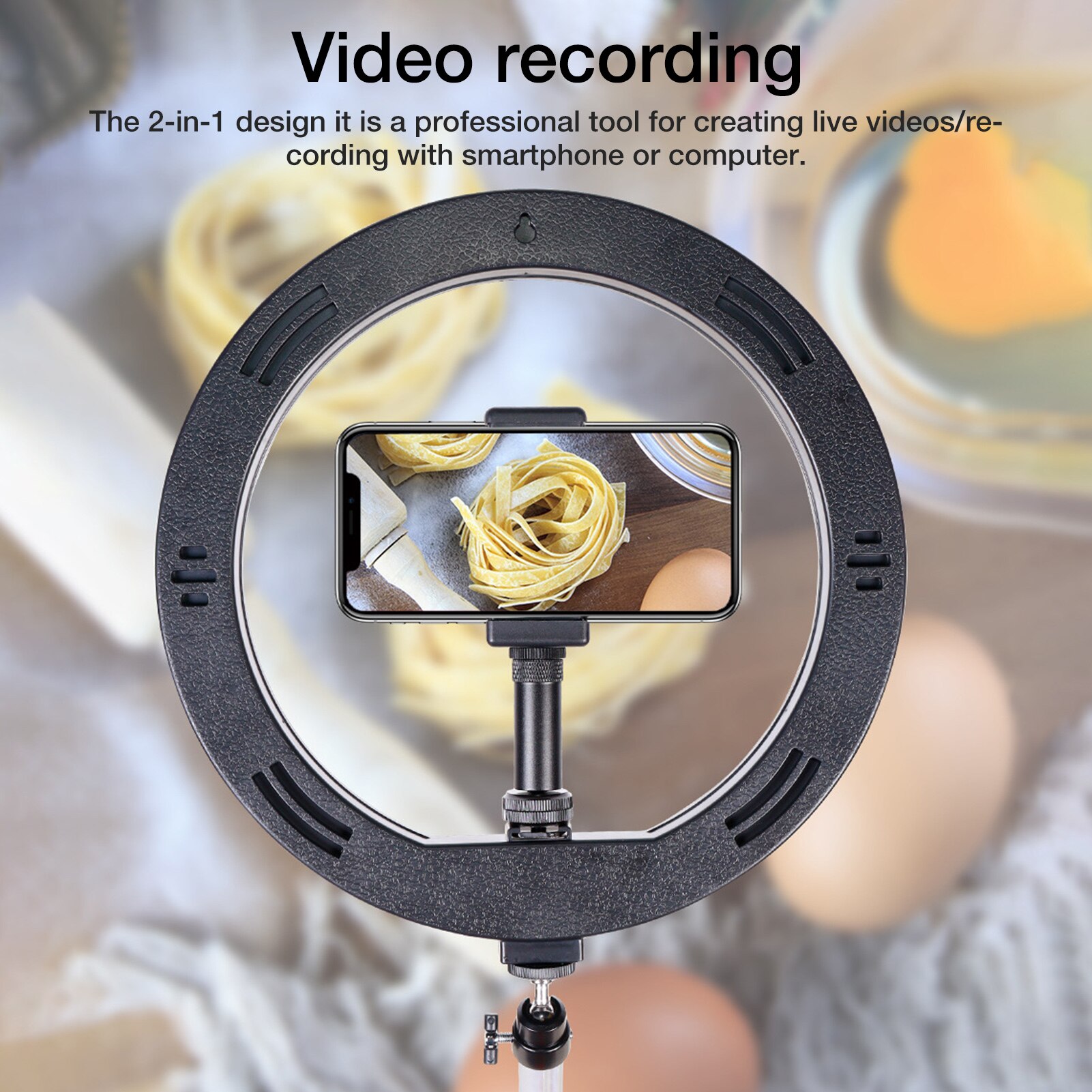 10Inch LED Light Dimmable Ring Lamp Round Selfie Ring Light For Mobile Phone RingLight Makeup Photography Lamp Ringlights