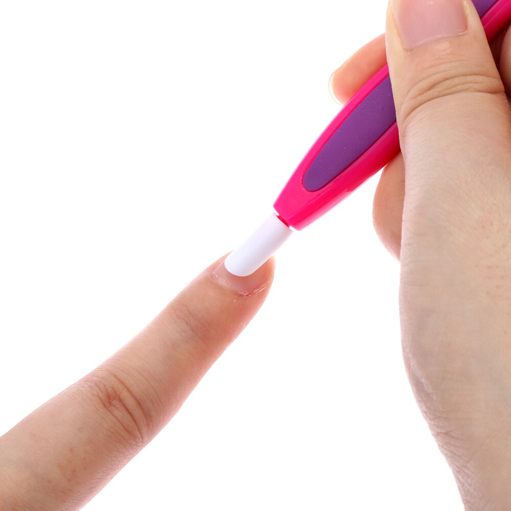 1Pc 2in1 Nail Tips Buffer File Cuticle Trimmer Cuticle Pusher Remover Nail Teen Manicure Tool Voor Nail art