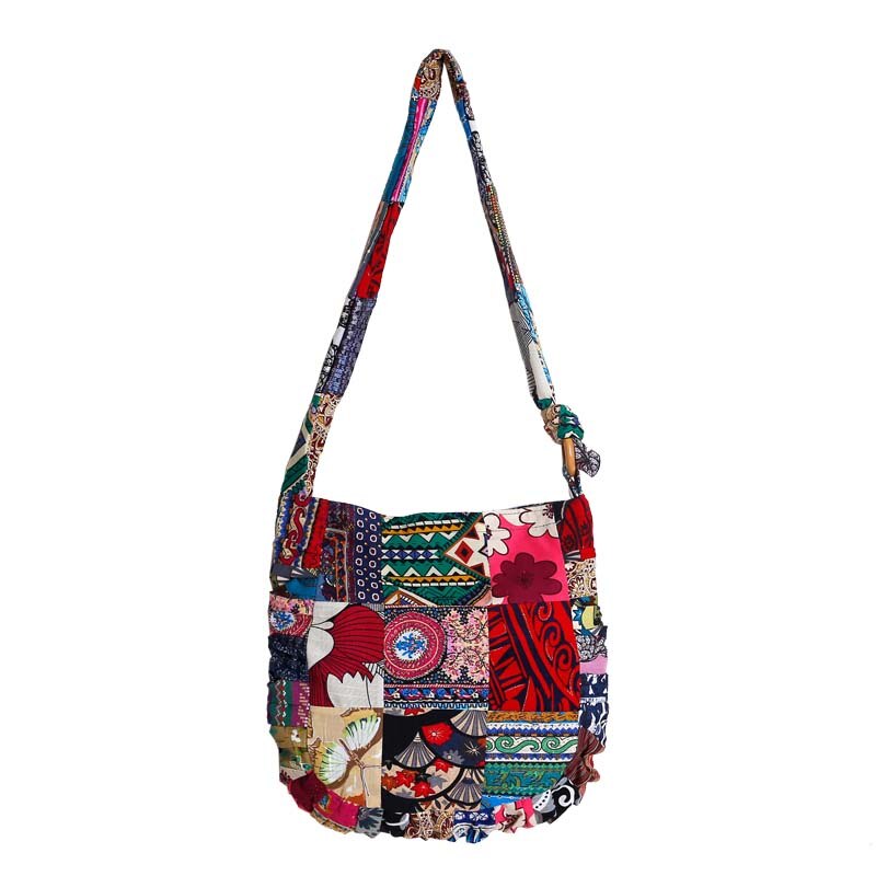 DIY Adjustable Strap Bags Women Handmade Seamless Patchwork Bohemian Shoulder Crossbody Bags Vintage Women's Handbags free: women shoulder bag B