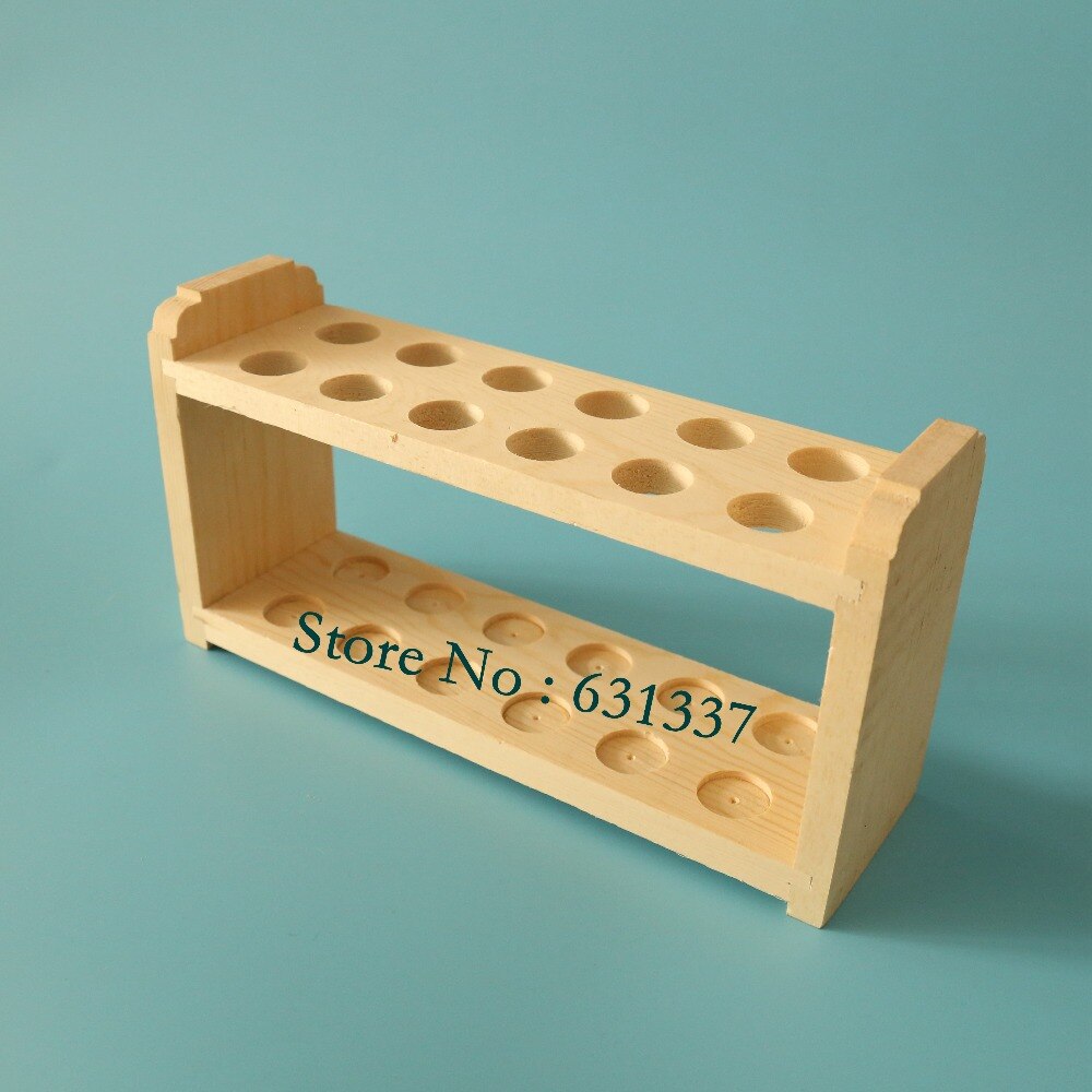 laboratory 12 holes wooden test tube rack holder without peg
