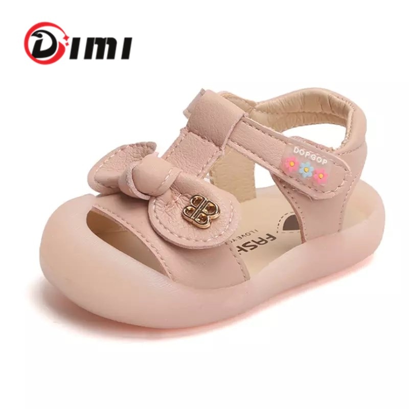 DIMI Neue Sommer Baby Mädchen Schuhe Nette Bogen Mädchen Kleinkind Prinzessin Sandalen abgeschlossen Zehe Weiche Pu Leder Kleinkind Schuhe für Mädchen