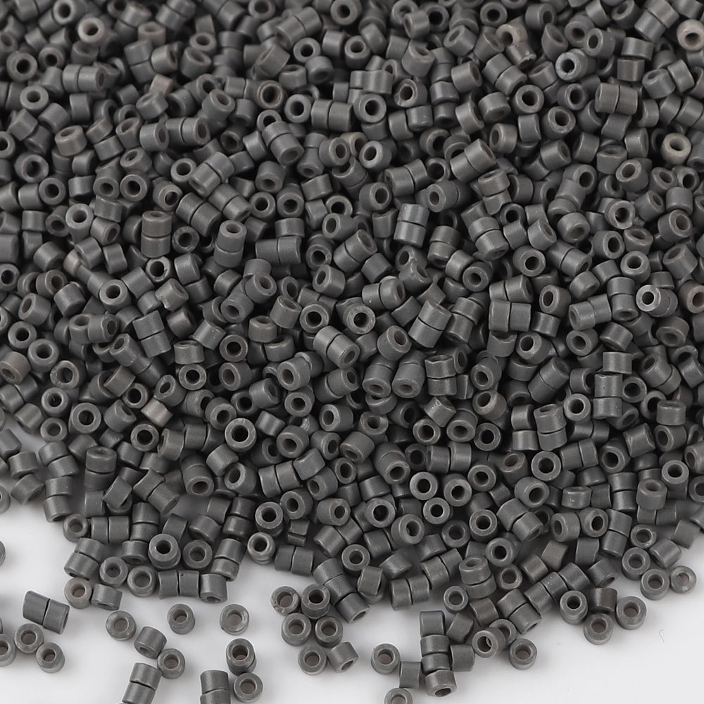 840 pçs 1.6mm japão opaco cor sólida contas de vidro 11/0 uniforme cilíndrico solto espaçador contas de semente para fazer jóias diy costura: Prateado