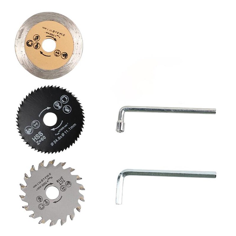 Minisierra Circular eléctrica multifuncional, herramienta de corte, hojas de sierra Circular para madera, 110/220V