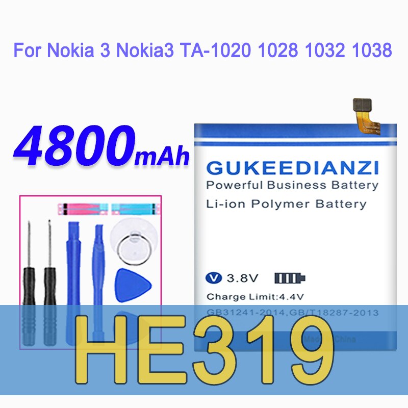 Batterie Für Nokia 6 Nokia6 N6 /2 /3 /5/8/ 7plus TA-1000 TA-1003 TA-1021 TA-1025 Modell HE317 HE338 HE319 HE328 HE346 HE335 HE321: HE319