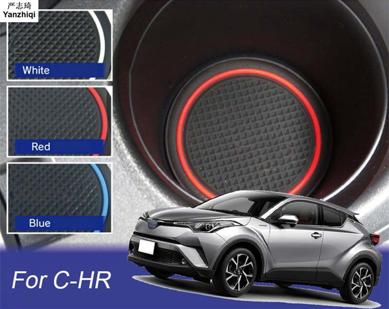Voor Toyota CHR C-HR accessoires Poort slot pad antislip Cup pad rubber Deur Groef Mat Interieur decoratie trim