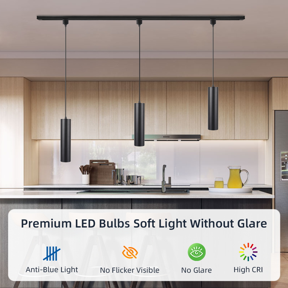 110V 220V LED Track Anhänger Licht Decke Esstisch Lange Rohr Hängen Lampe Für Wohnzimmer Küche Kronleuchter hause Decvor