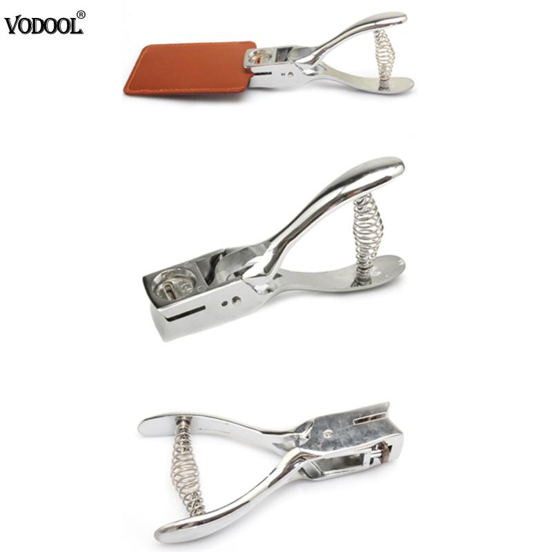 Silver Metal Slot Punch Hand Slot Puncher ID Card Photo Badge Hole Punch Tag Tool Papers Voucher Perforator Office Kit Supplies