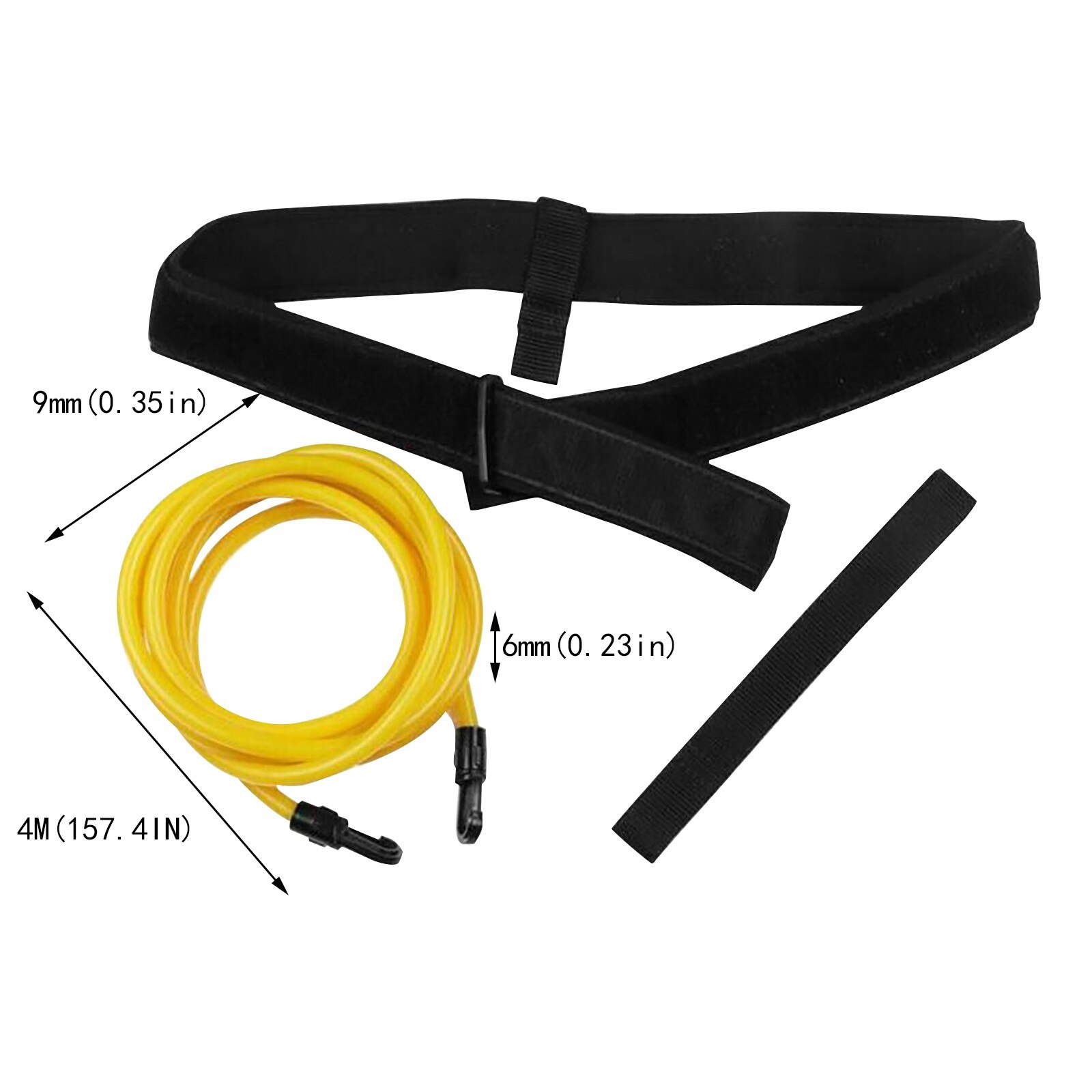 4M Swim Training Belts Training Leash Swimming Tether Stationary Harness Static Bungee Cords Resistance Bands tools: J 6x9x4