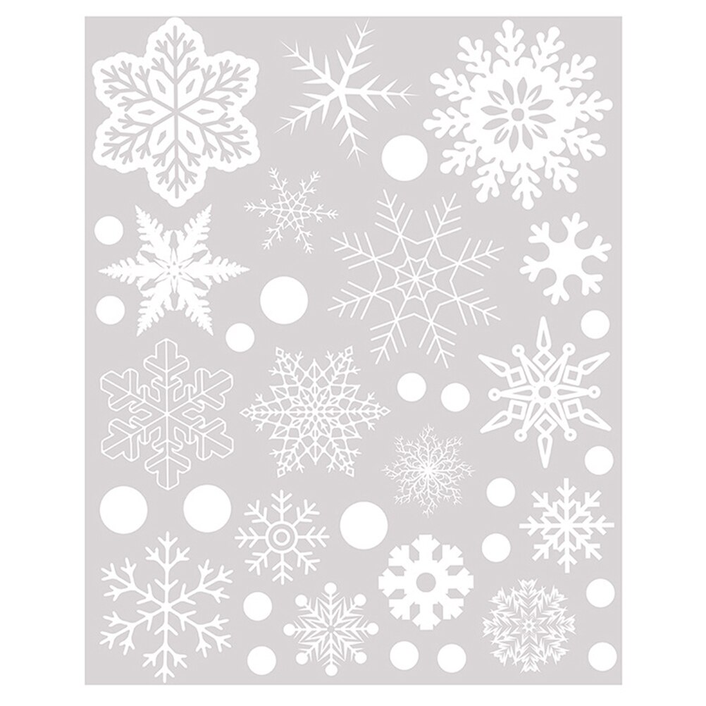 27 stuks/partij kerst sneeuwvlok raamstickers winter muurstickers kinderkamer kerstversiering voor thuis jaar stickers