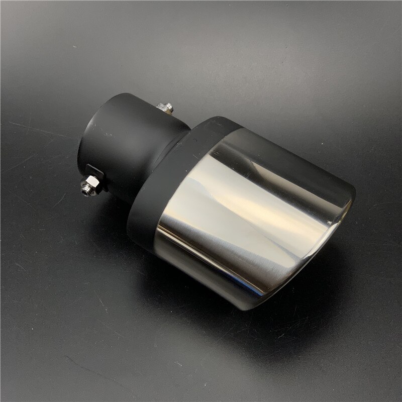 Car Styling Exhaust Pipe Tube Case For SEAT Ibiza Leon Toledo Arosa Arona Alhambra Exeo FR Supercopa Mii Altea Cordoba cupra: B type Straight Silv