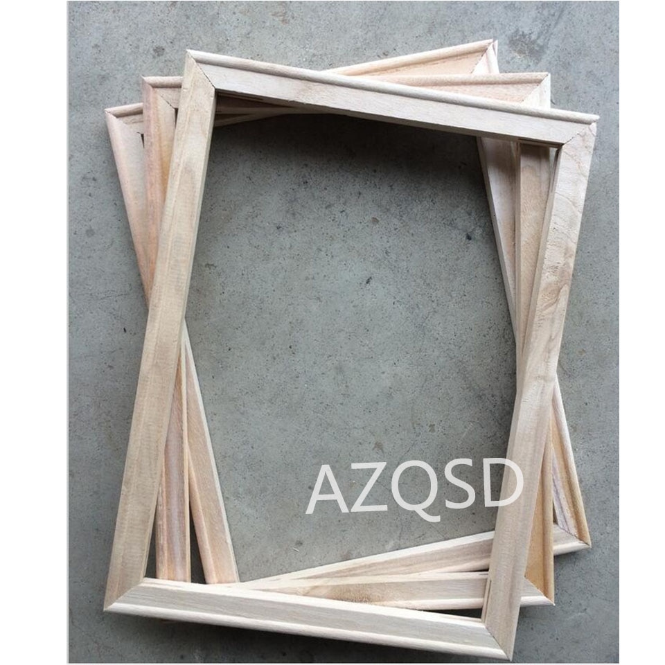 AZQSD 40X50cm DIY Wooden Frame for Oil Painting By Numbers Painting Accessories Calligraphy Frame Mosaic Assembly Product