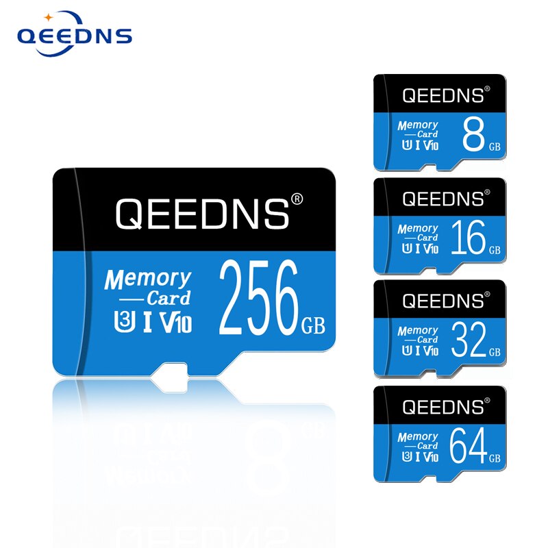 Cartao de memoria TF Card Clss10 8GB 16GB 32GB 64GB 128GB 256GB Flash Memory Card 256GB High Speed Mini SD Card Free Adapter