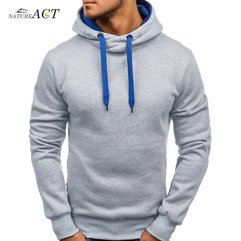 Männer Sport Hoodies Sweatshirts Beiläufige Hoodies Punk Felsen zur Seite fahren Vorderseite Tasche Streetwear Trainingsanzug Kordelzug Hoody: Grau / L