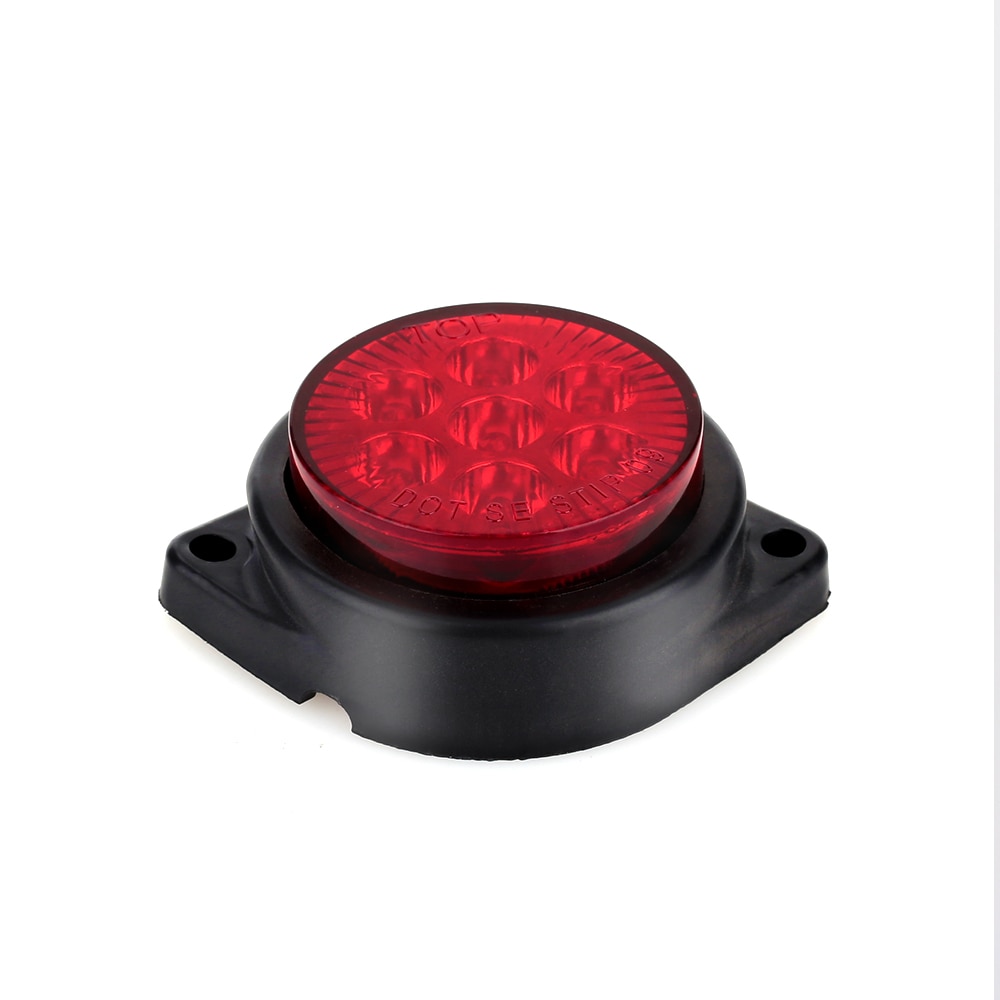 24v LED Round Side Marker Light Trailer Truck Turn Signal Light Indicator Lamp Rear Side Warning Red For Pickup Camping Lorry