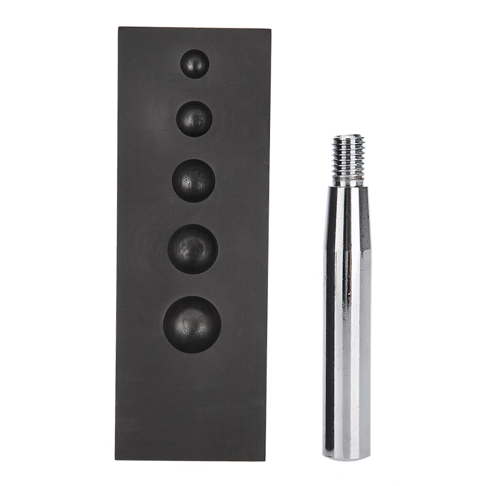4 in 1 Graphite Sphere Mold for Melting Casting Refining Glass Marble Sphere Mold Makeup Tool Kit Jewelry Making Tool