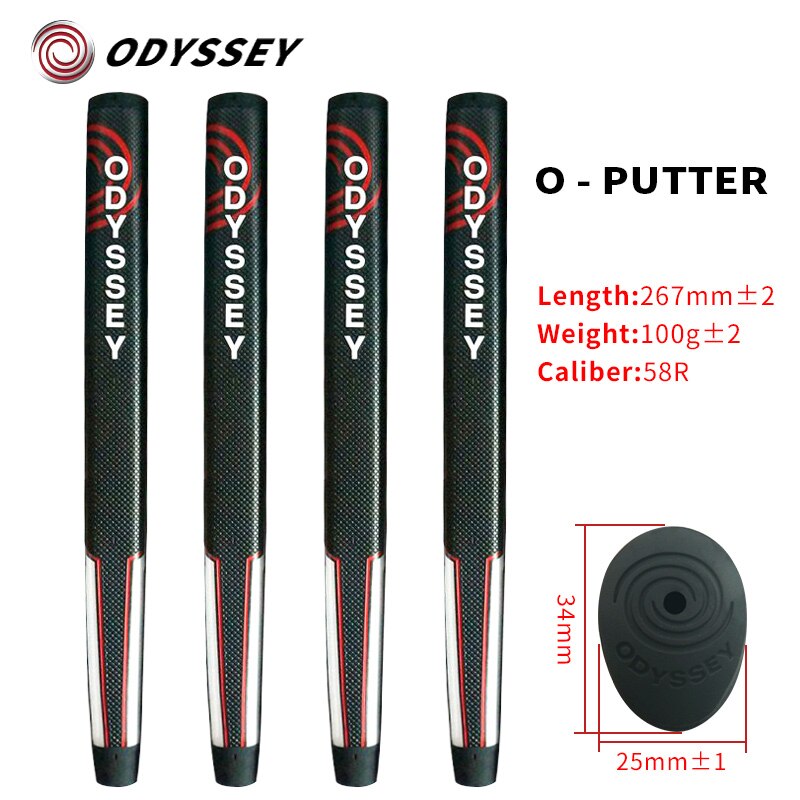 Odysse* golf putter grepp svart och vitt