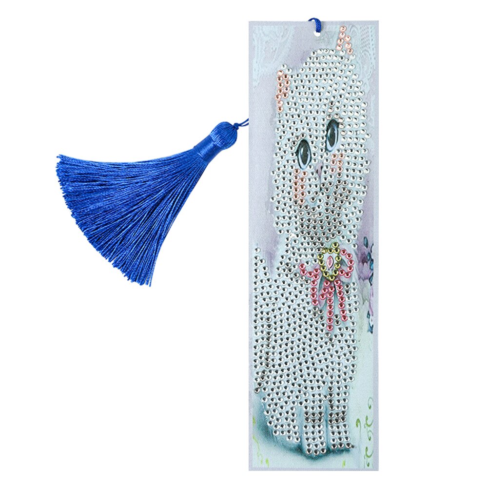 5D Special Shaped Diamond Painting Leather Bookmark Diamond Embroidery Craft Tassel Book Marks DIY Crafts Christmas: 06