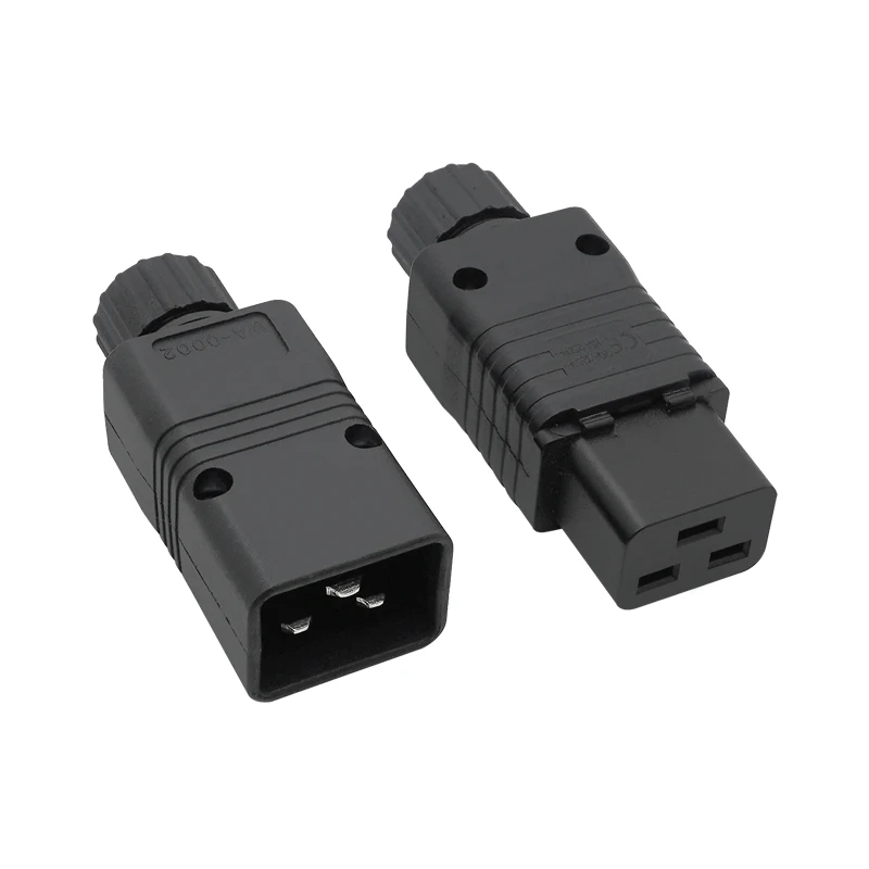 Conector IEC 320 C19 C20 de , enchufe de alimentación de CA para ordenador, 16A, 250V, ensambla potencia para adaptador residencial
