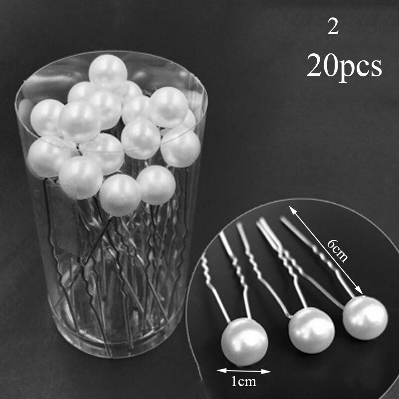 20 pçs feminino grampos de cabelo flor hairpin vara casamento nupcial cristal pérola grampos de cabelo em forma de u presilhas acessórios para o cabelo: YELLOW