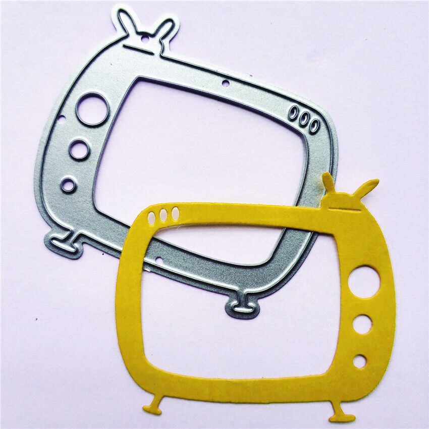 Metalen Tv Set Papier Stansen Sterft Voor Scrapbooking/Diy Kerst Bruiloft Halloween Pasen Kaart