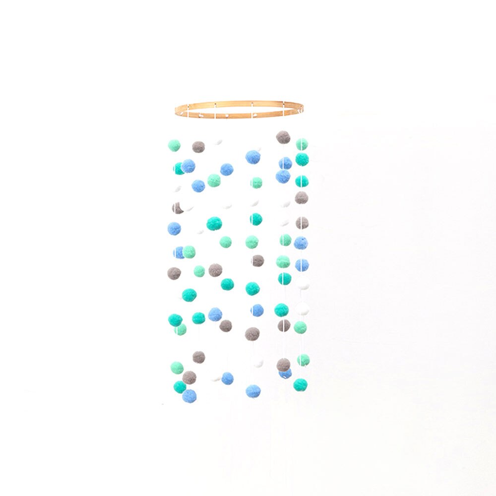 Baby Rasseln Mobile Pompom Windspiele Bett Glocke Spielzeug für Kinder Zimmer Bett Hängen Dekoration Zelt Decor Fotografie Requisiten: A1