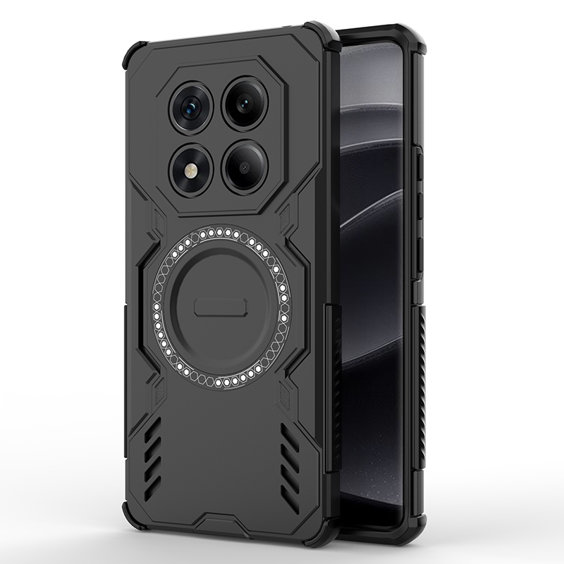 Magnetisk pansercover til redmi note 14 pro plus 14 4g 5g globalt cover stærk magnet magnetsikker anti-fald varmeafledningsskal: Beige / Redmi note 14 5g ( global)