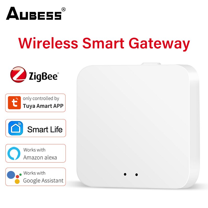 ZigBee Smart Temperature And Humidity Sensor Smart Home Security Tuya Smart Life APP Control Work With Alexa Google Home: Zigbee Bridge