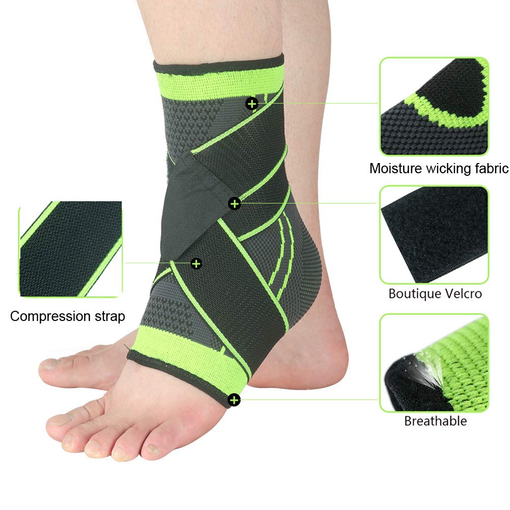 1pc 3d ankelstøtte basketball volleyball sport treningsstudio badminton ankel selebeskytter med stroppbelte elastisk