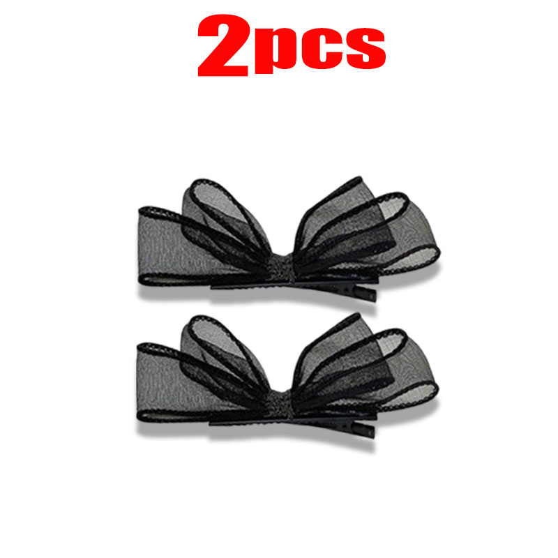 Women's Big Bows Lace Flower Hairpins Fabric Elastic Bowknot Hair Bands Girls Hair Accessories Korean Hair Clip: green