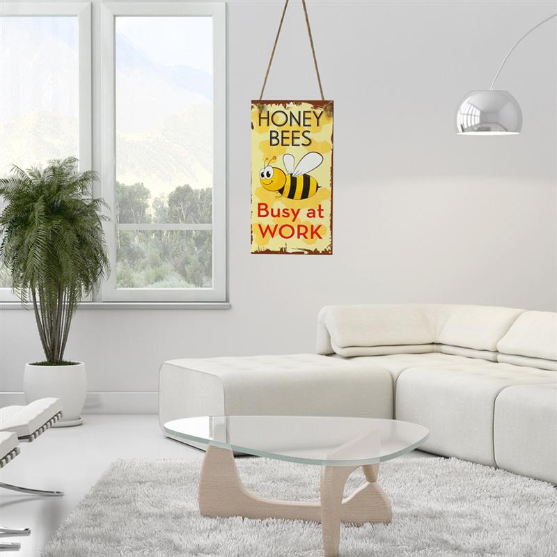 Winomo Honing Bijen Drukke Op Werk Grappige Hout Teken Tuin Decoratieve Plaque Opknoping Bord