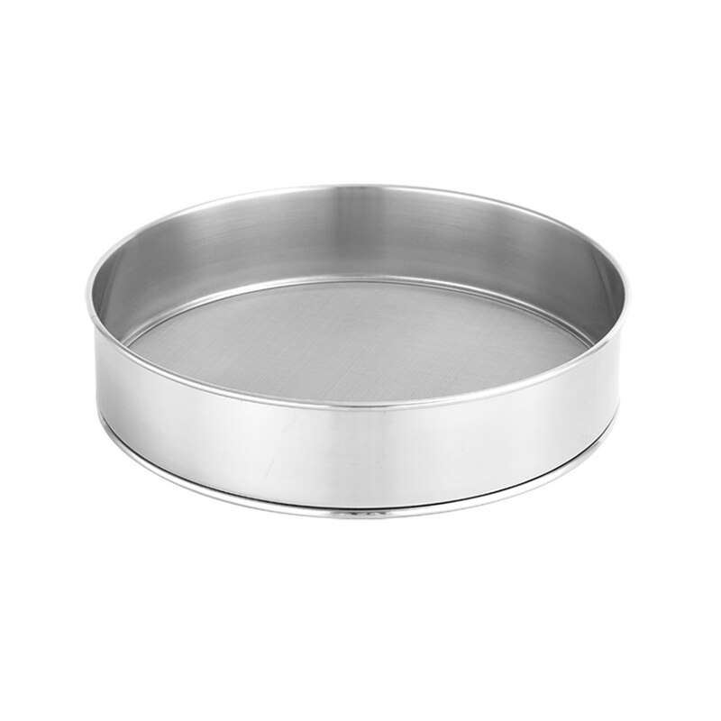 1pc red para harina buscando tamiz Filtro de criba hornear utensilios domésticos de cocina gran para tamizar Harina de acero inoxidable: Default Title