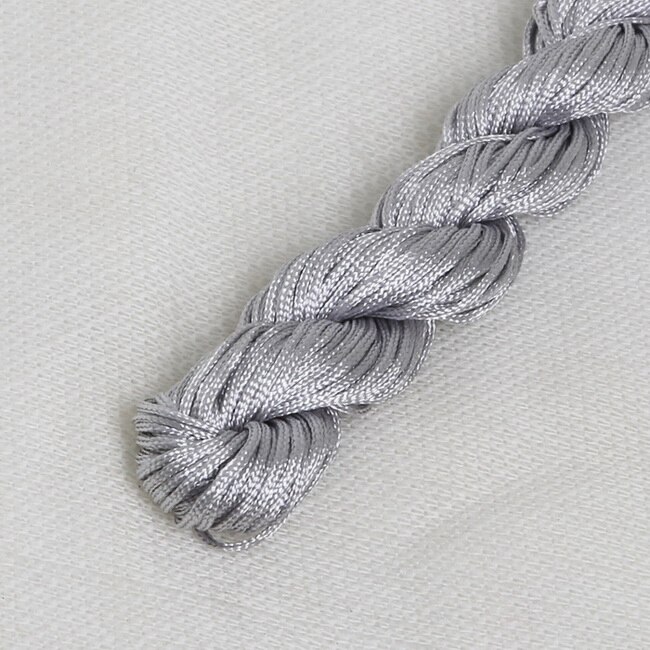 24meters Length & 1mm Diameter Chinese Knot Macrame String Wire Cord Thread for DIY Necklace Bracelet Braided String: Gray