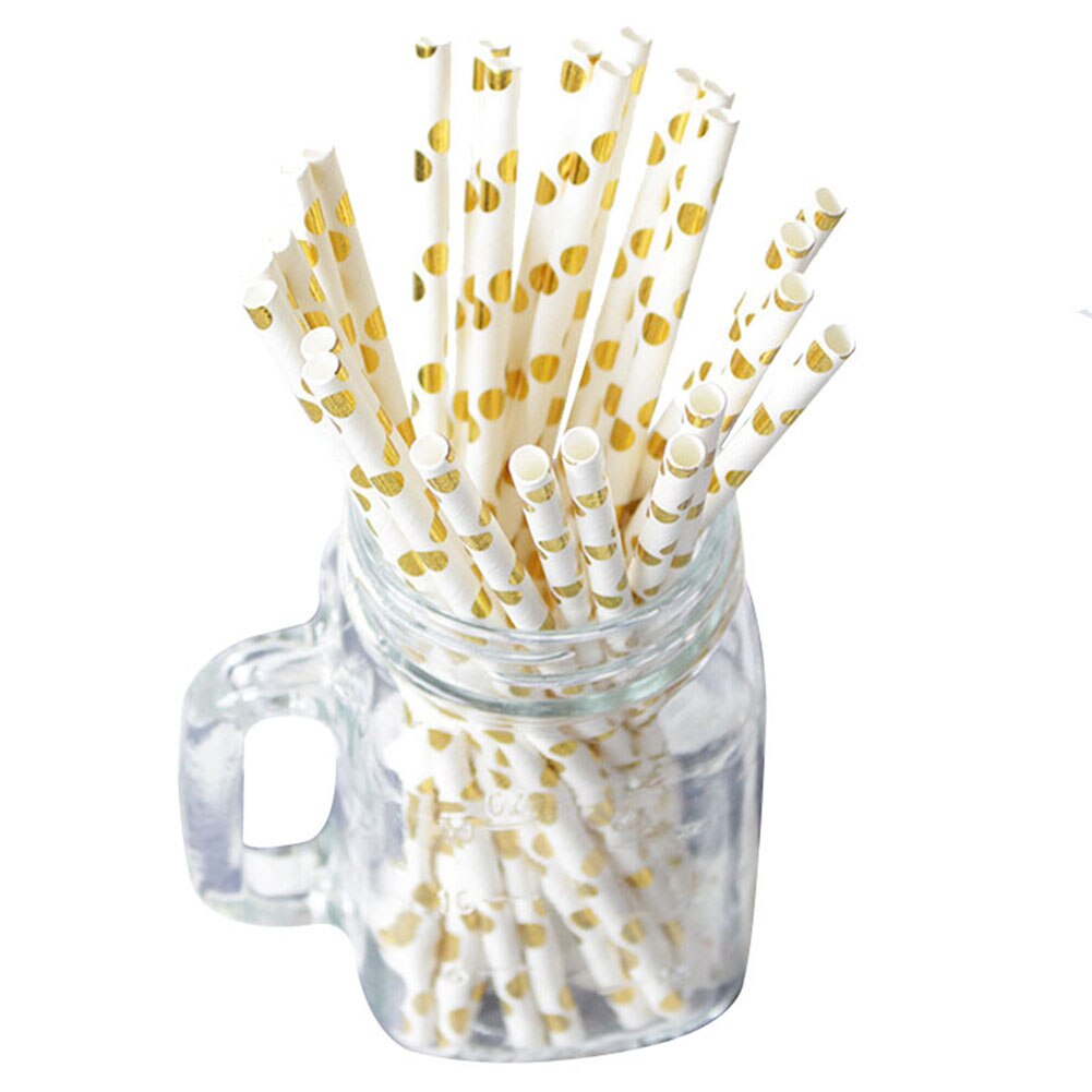 50 stuks papieren rietjes met stempelstreeppapier drinkrietjes voor verjaardagen, bruiloften, kerstfeestjes 2019 stuks: 5