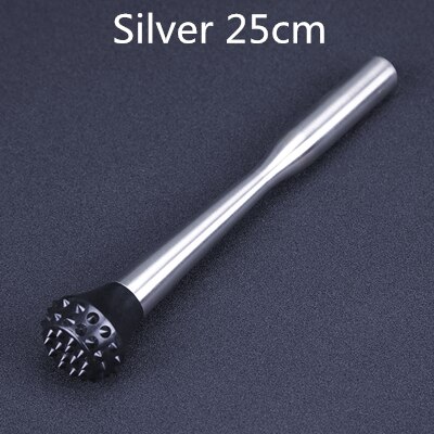 25cm Bar Cocktail Muddler Mojito Sharp Wolf Teeth Stainless Steel Bar Mixer Barware Mojito Drink: Default Title