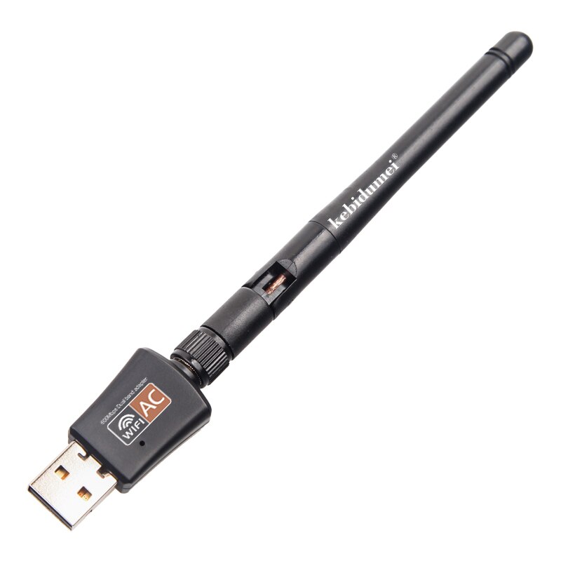 Kebidumei 600 mbps usb wifi adaptador sem fio 5 ghz 2.4 ghz com antena banda dupla 802.11ac rtl8811au para desktop/portátil/pc